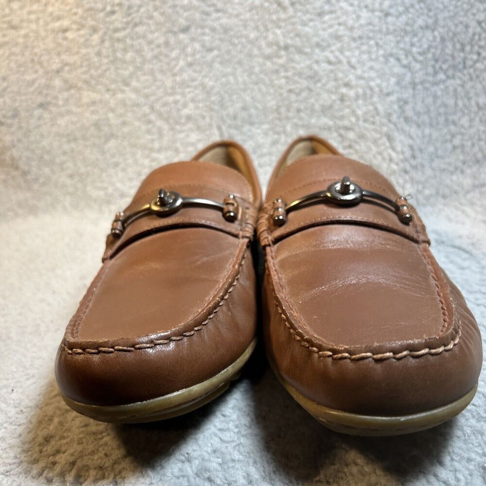 Coach Men's Leather M 9.5 D US Mott Driver FG2984 Brown Slip On Loafer Shoes - Picture 13 of 16